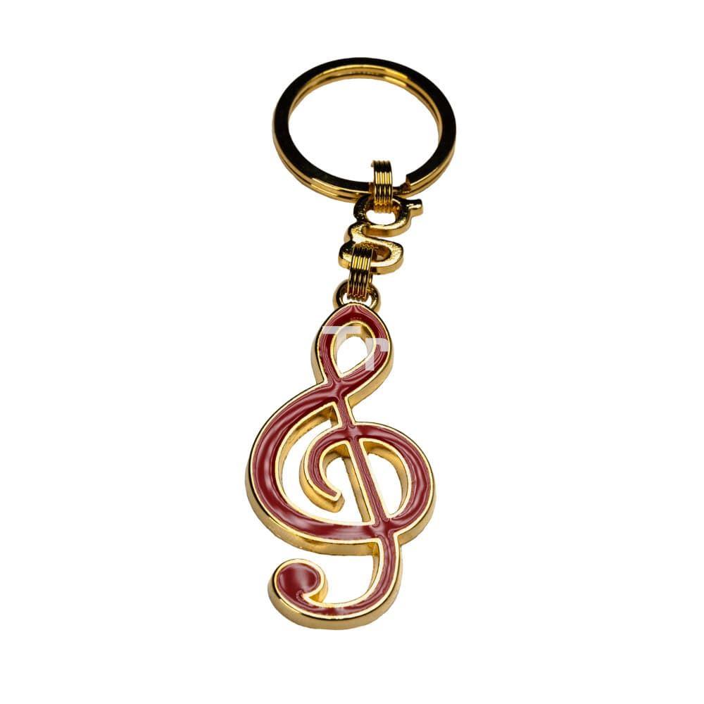 Llavero Clave de Sol Esmalte Rojo - Imagen 1