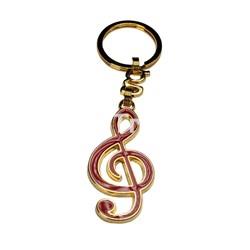 Llavero Clave de Sol Esmalte Rojo - Imagen 1